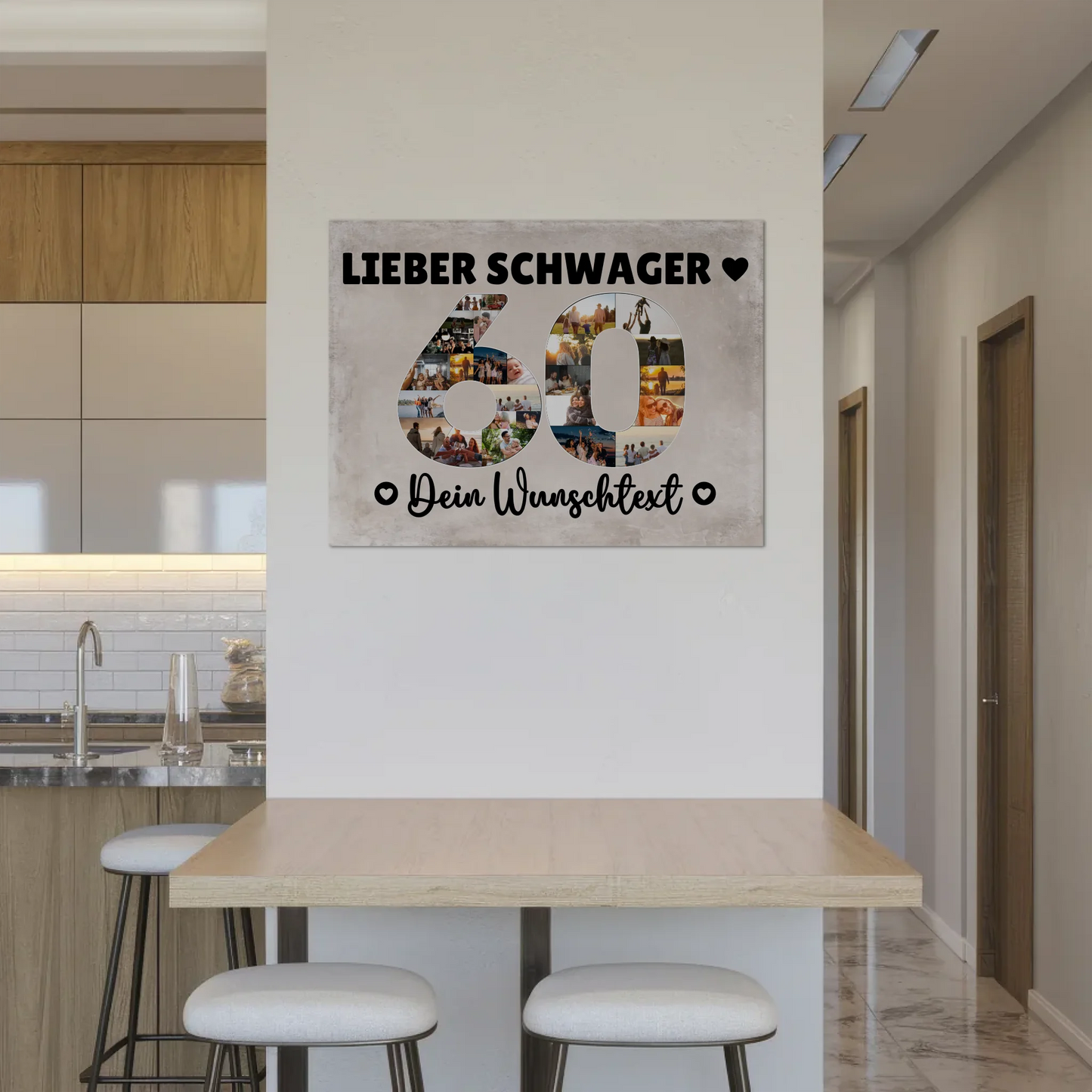 Magnet Wandbild mit Unterschriften 60 Geburtstag Schwager