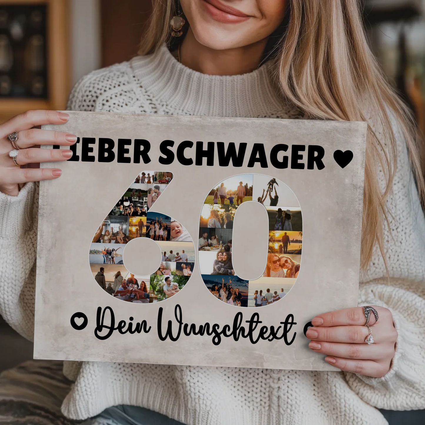 Magnet Wandbild mit Unterschriften 60 Geburtstag Schwager