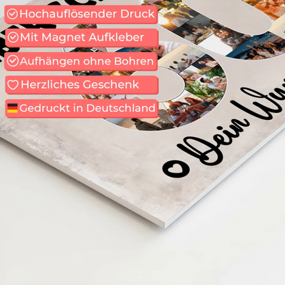 Magnet Wandbild mit Unterschriften 60 Geburtstag Schwager