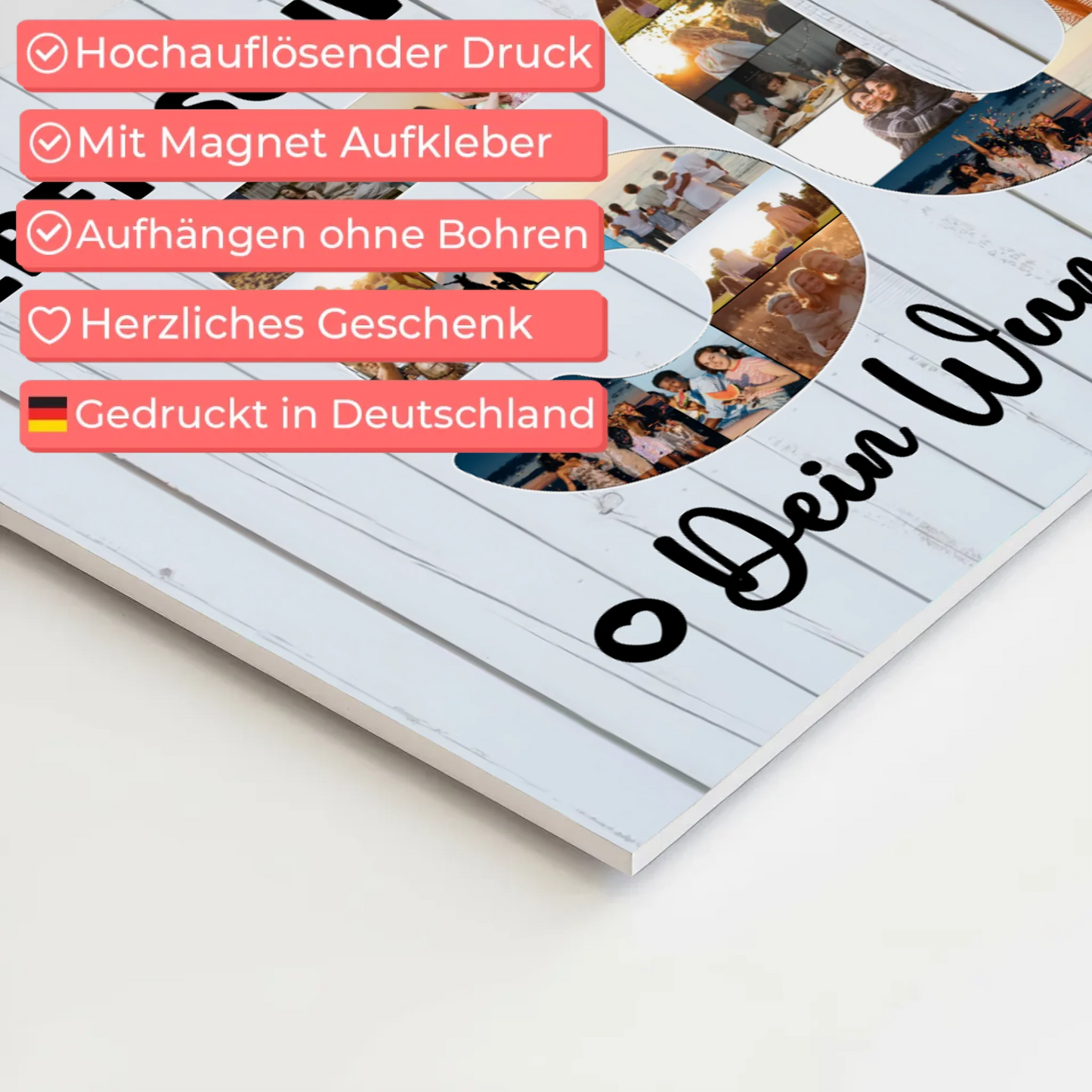 Fotoboard Magnet Poster mit Unterschriften 50 Geburtstag Schwiegerpapa