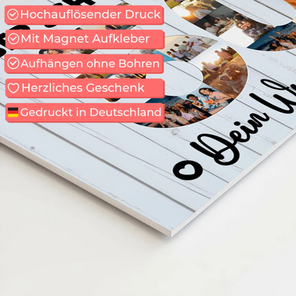 Fotoboard Magnet Poster mit Unterschriften 50 Geburtstag Schwiegerpapa