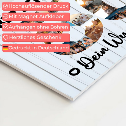 Fotoboard Magnet Poster mit Unterschriften 50 Geburtstag Schwiegerpapa