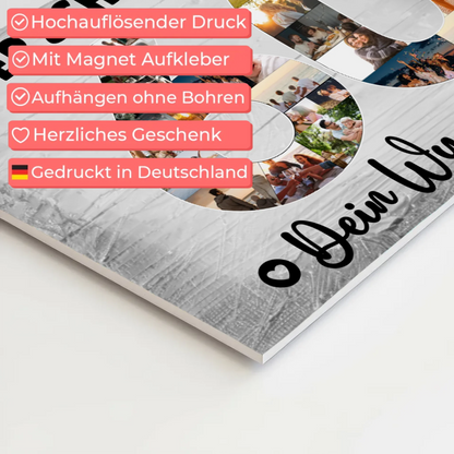 Fotoboard Poster magnetisch mit Wunschtext 60 Geburtstag Schwiegerpapa