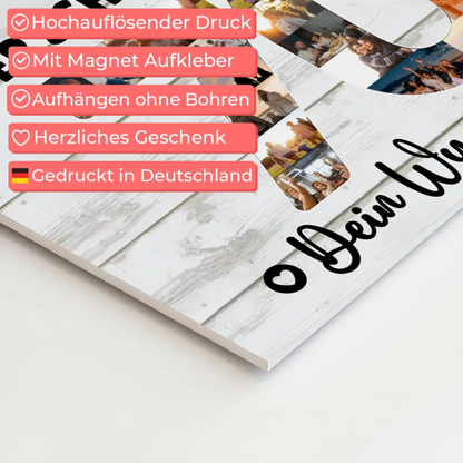 Magnetisches Fotoboard mit Unterschriften 70 Geburtstag Schwiegerpapa