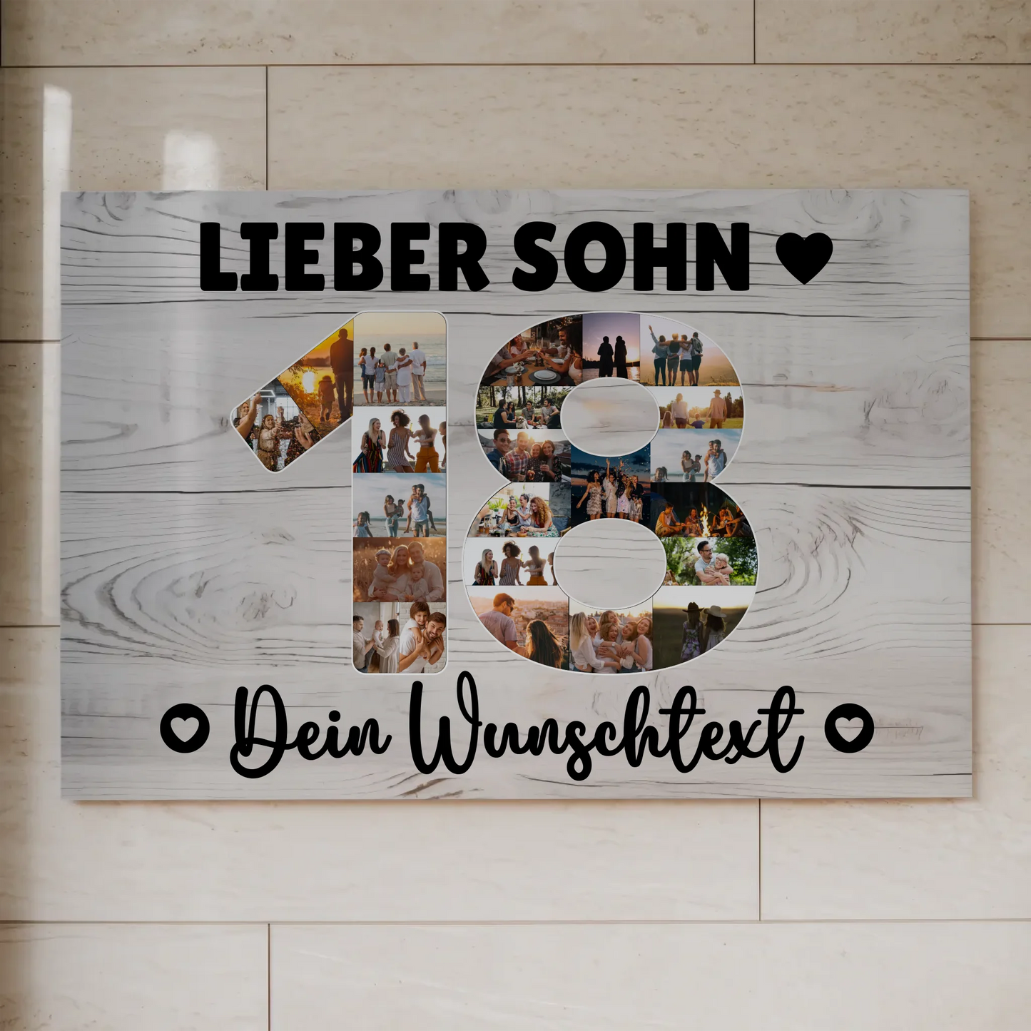 Magnet Poster mit Wunschtext 18 Geburtstag Sohn