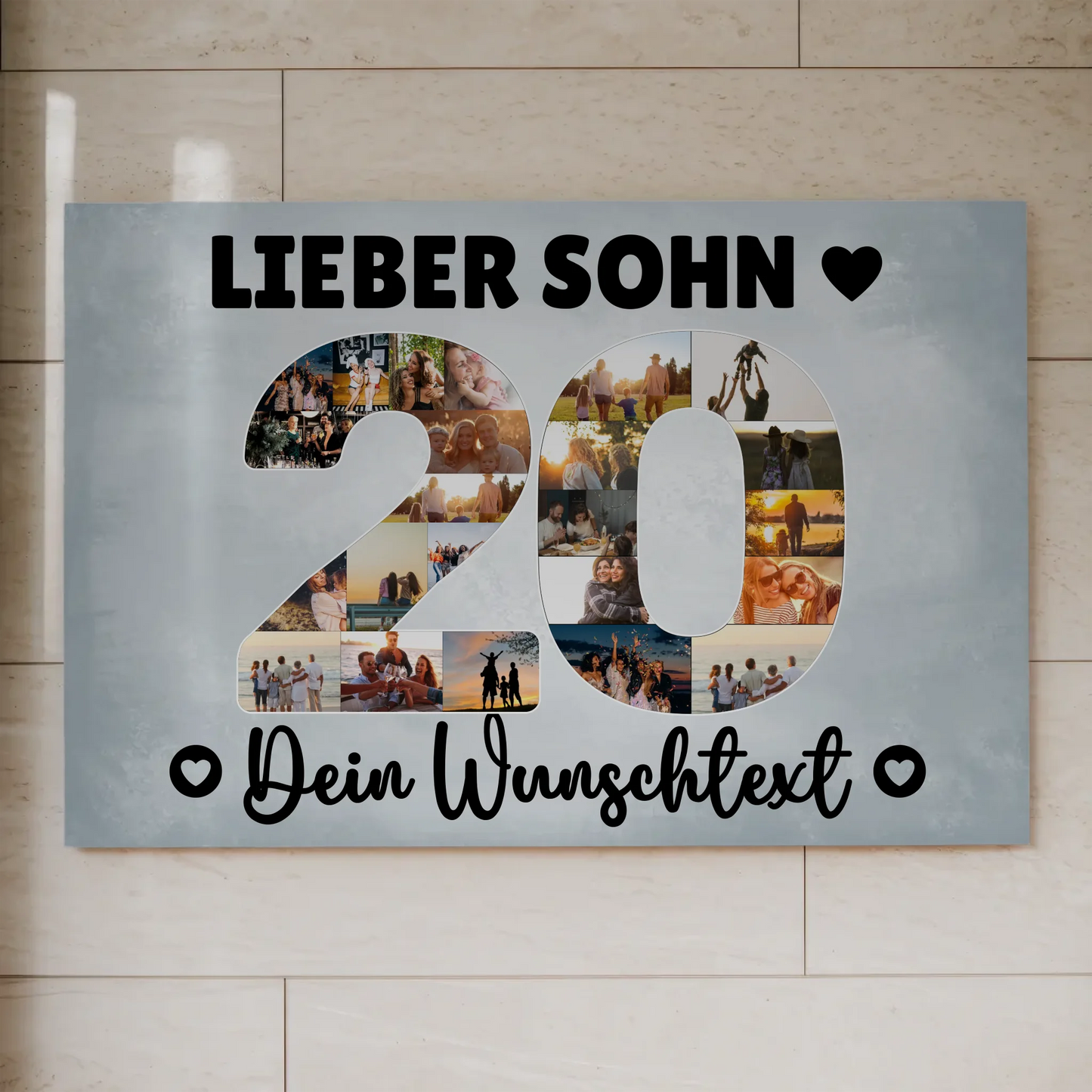 Magnet Wandbild mit Unterschriften 20 Geburtstag Sohn
