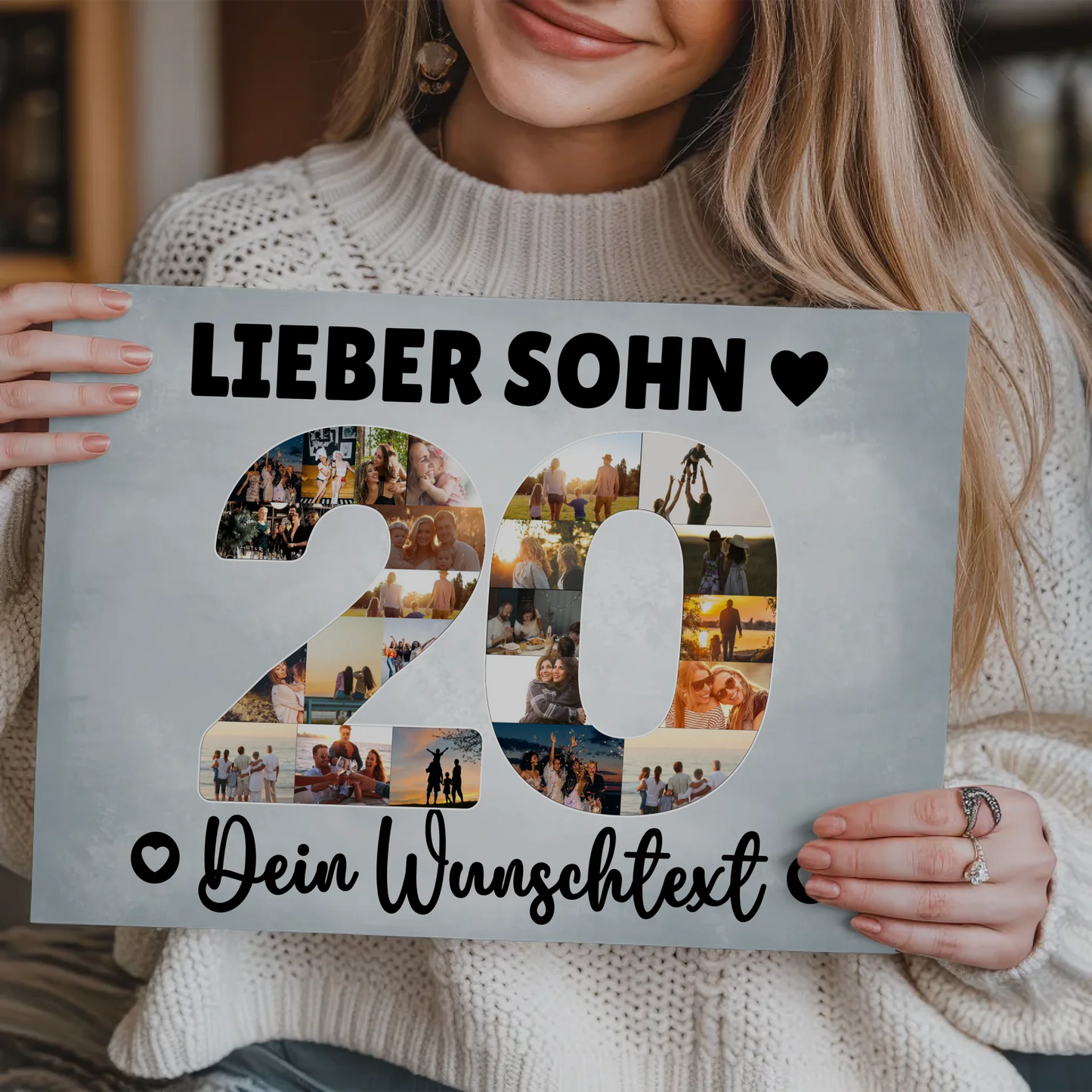 Magnet Wandbild mit Unterschriften 20 Geburtstag Sohn