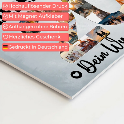 Magnet Wandbild mit Unterschriften 20 Geburtstag Sohn