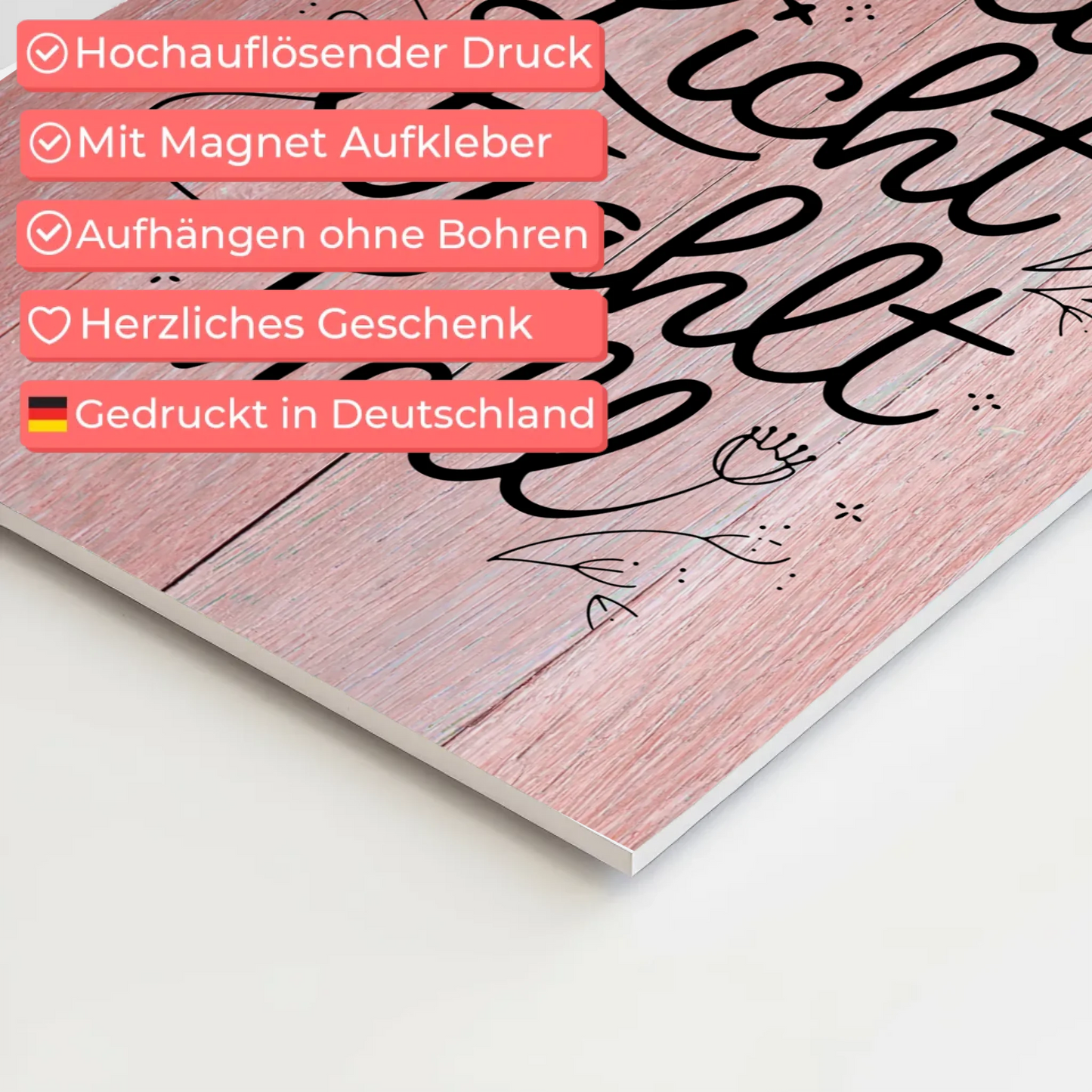 Spruch Fotoboard Magnet Wandbild Dein Licht strahlt hell