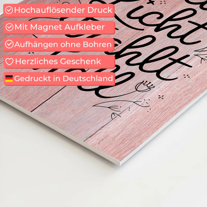 Spruch Fotoboard Magnet Wandbild Dein Licht strahlt hell