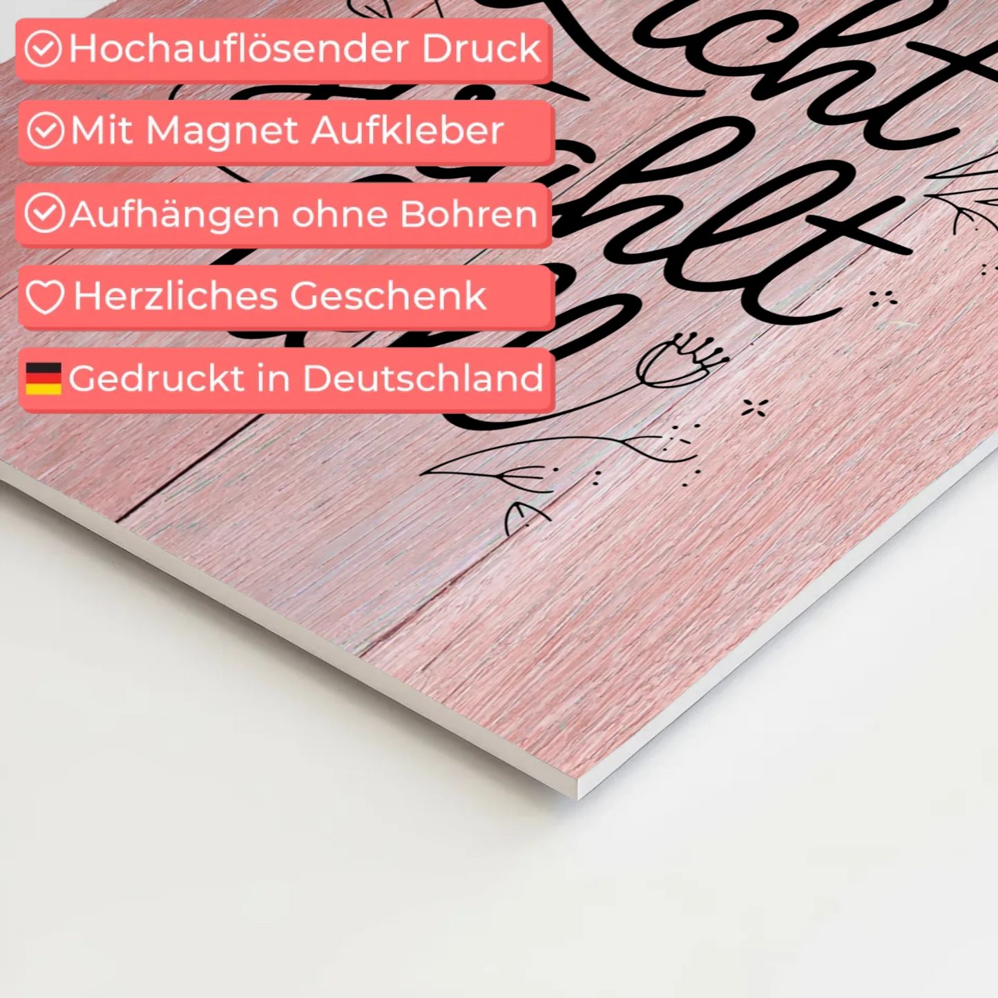 Spruch Fotoboard Magnet Wandbild Dein Licht strahlt hell