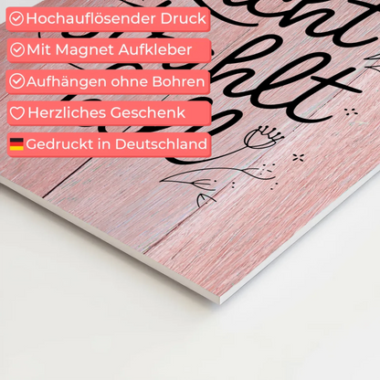 Spruch Fotoboard Magnet Wandbild Dein Licht strahlt hell