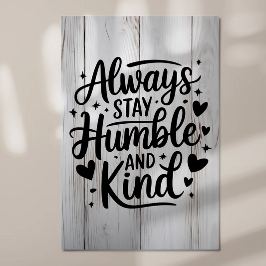 Sprüche Poster Magentisch Always Stay Humble and Kind