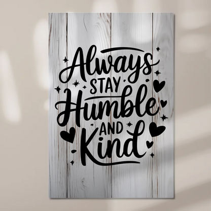 Sprüche Poster Magentisch Always Stay Humble and Kind