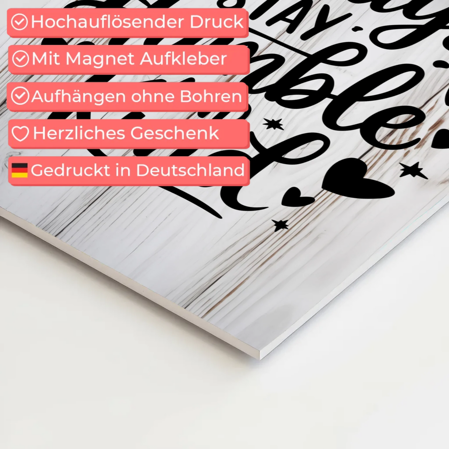 Sprüche Poster Magentisch Always Stay Humble and Kind