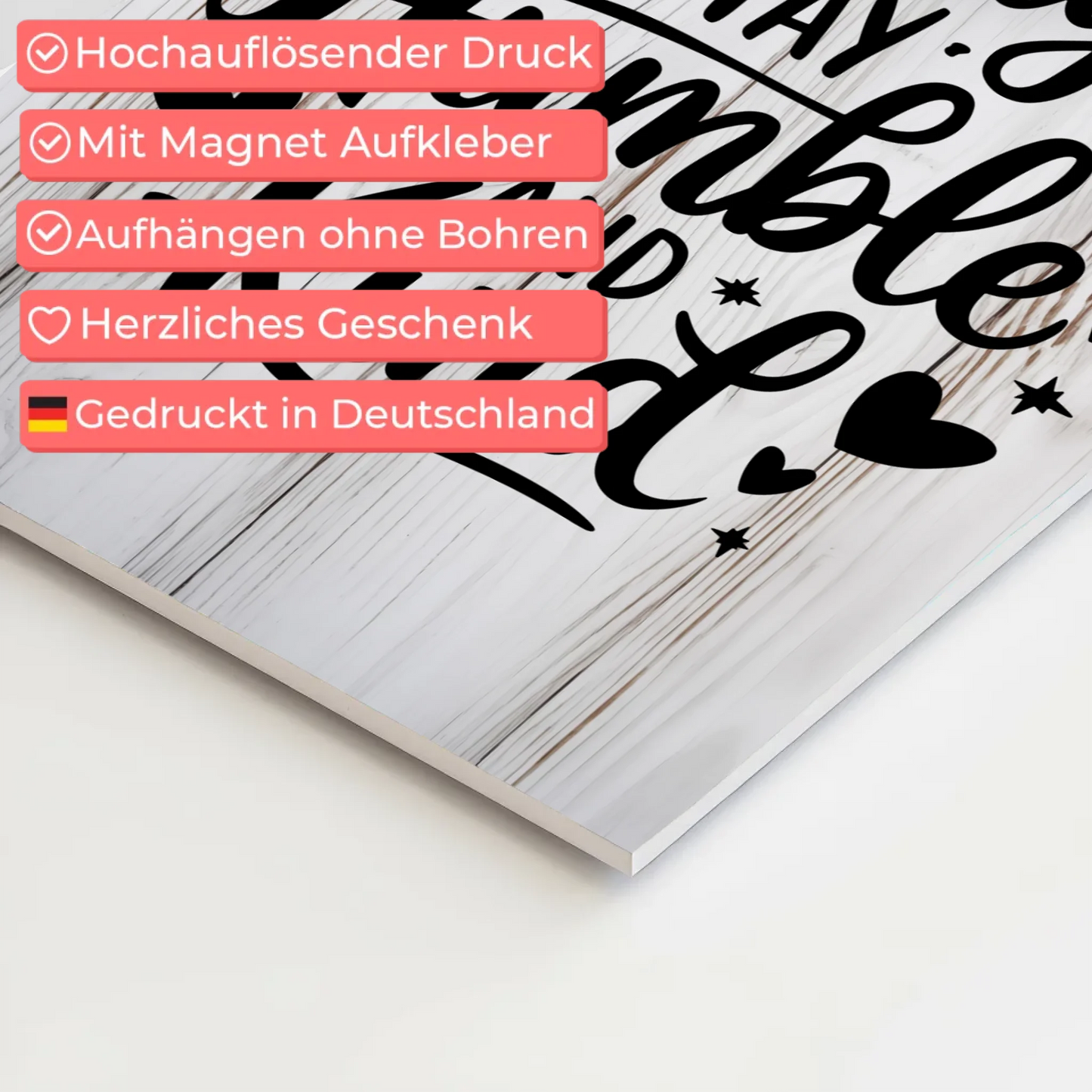 Sprüche Poster Magentisch Always Stay Humble and Kind