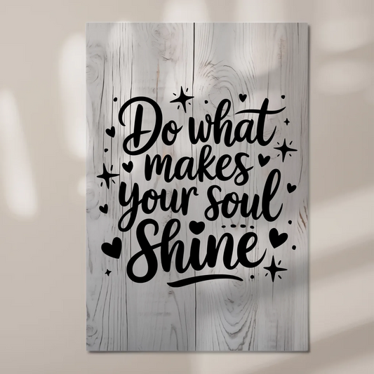 Magnet Poster mit Spruch Do what makes your soul shine