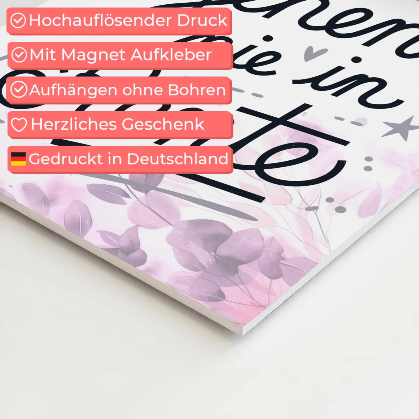 Magnet Poster Spruch Träume gehen nie in Rente