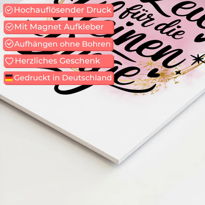 Sprüche Poster Magentisch Nimm dir Zeit für kleine Dinge