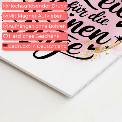 Sprüche Poster Magentisch Nimm dir Zeit für kleine Dinge