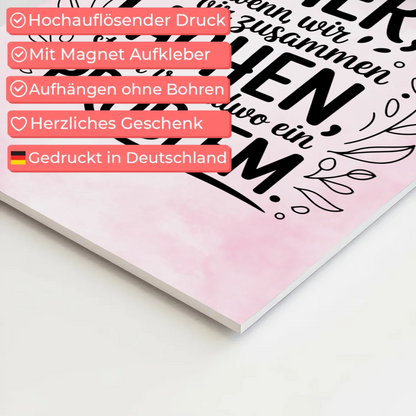 Magnet Poster Spruch Immer wenn wir zusammen lachen Problem