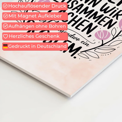 Spruch Fotoboard Magnet Wandbild Immer Lachen Problem