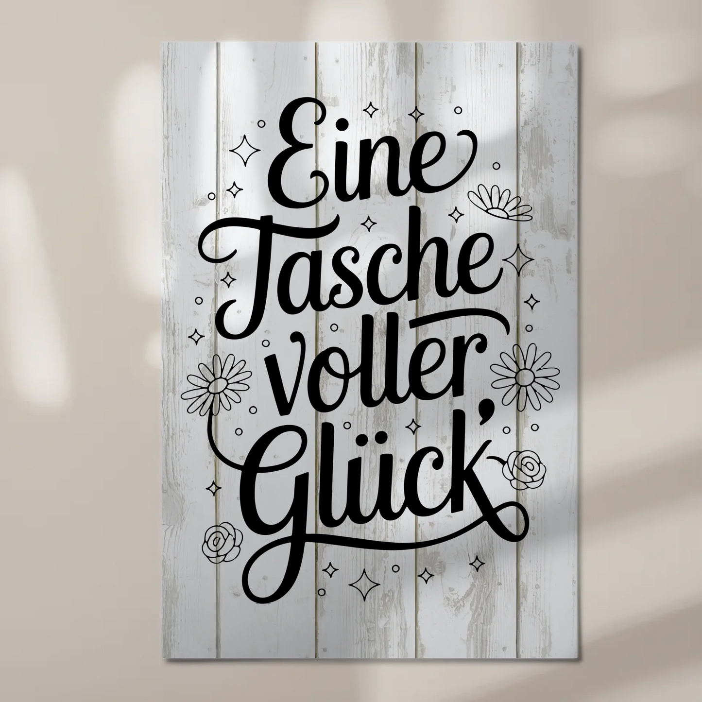 Magnet Poster mit Spruch - Eine Tasche voller Glück