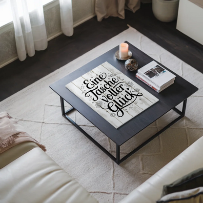 Magnet Poster mit Spruch - Eine Tasche voller Glück