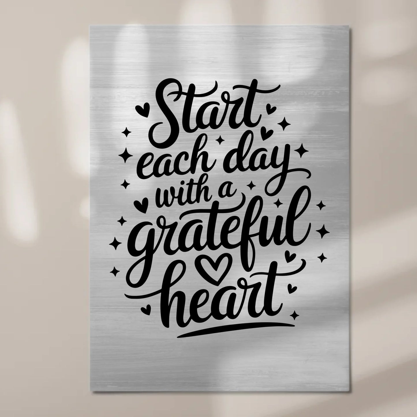 Magnet Poster Spruch Start each day with a grateful heart