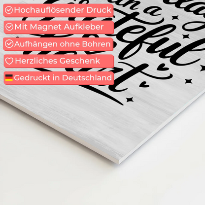 Magnet Poster Spruch Start each day with a grateful heart