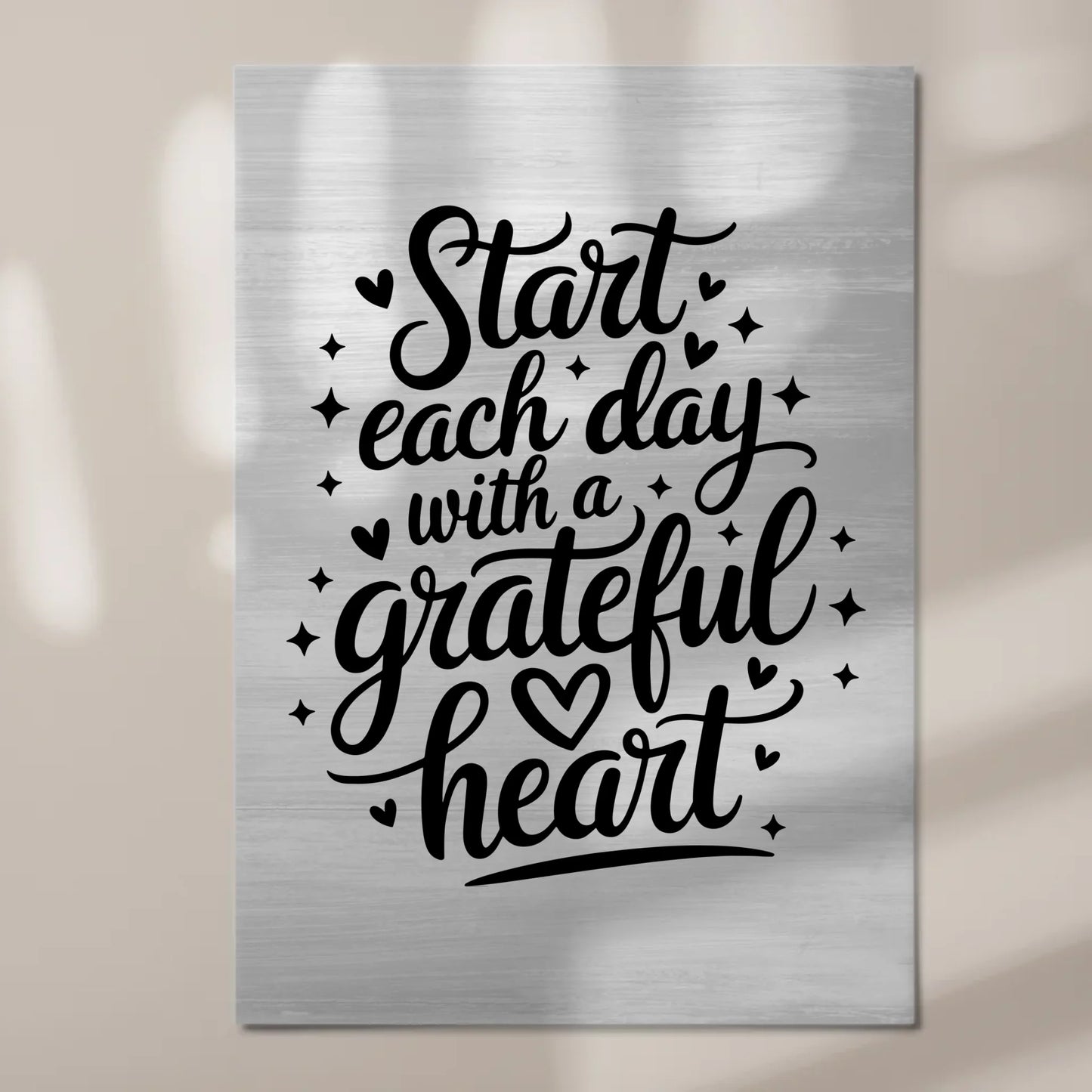 Magnet Poster Spruch Start each day with a grateful heart