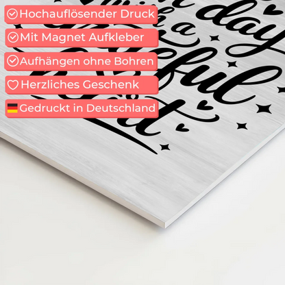 Magnet Poster Spruch Start each day with a grateful heart