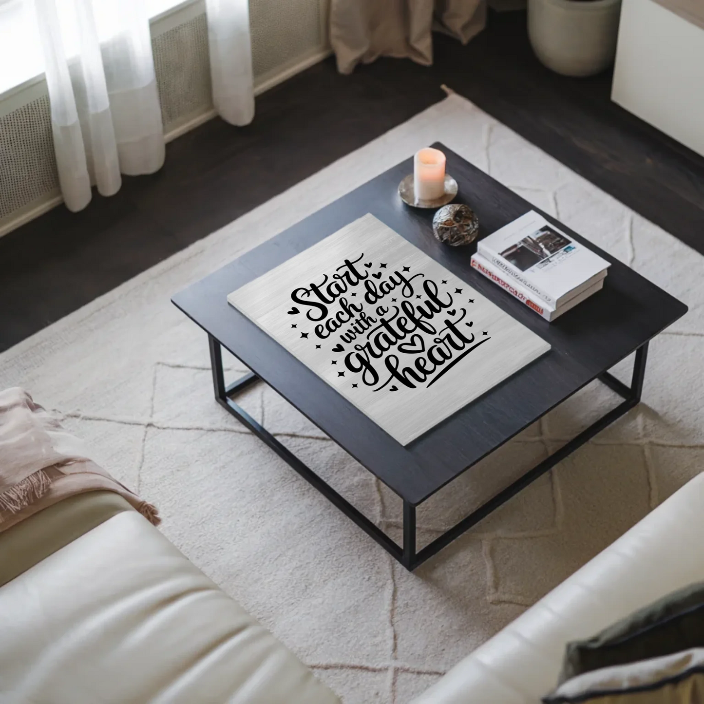 Magnet Poster Spruch Start each day with a grateful heart