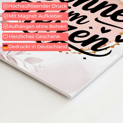 Sprüche Poster Magentisch Sonne im Herzen Geschenk