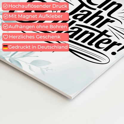 Magnet Poster mit Spruch - Ein Jahr brillanter Geschenk