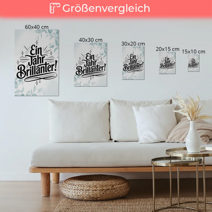 Magnet Poster mit Spruch - Ein Jahr brillanter Geschenk