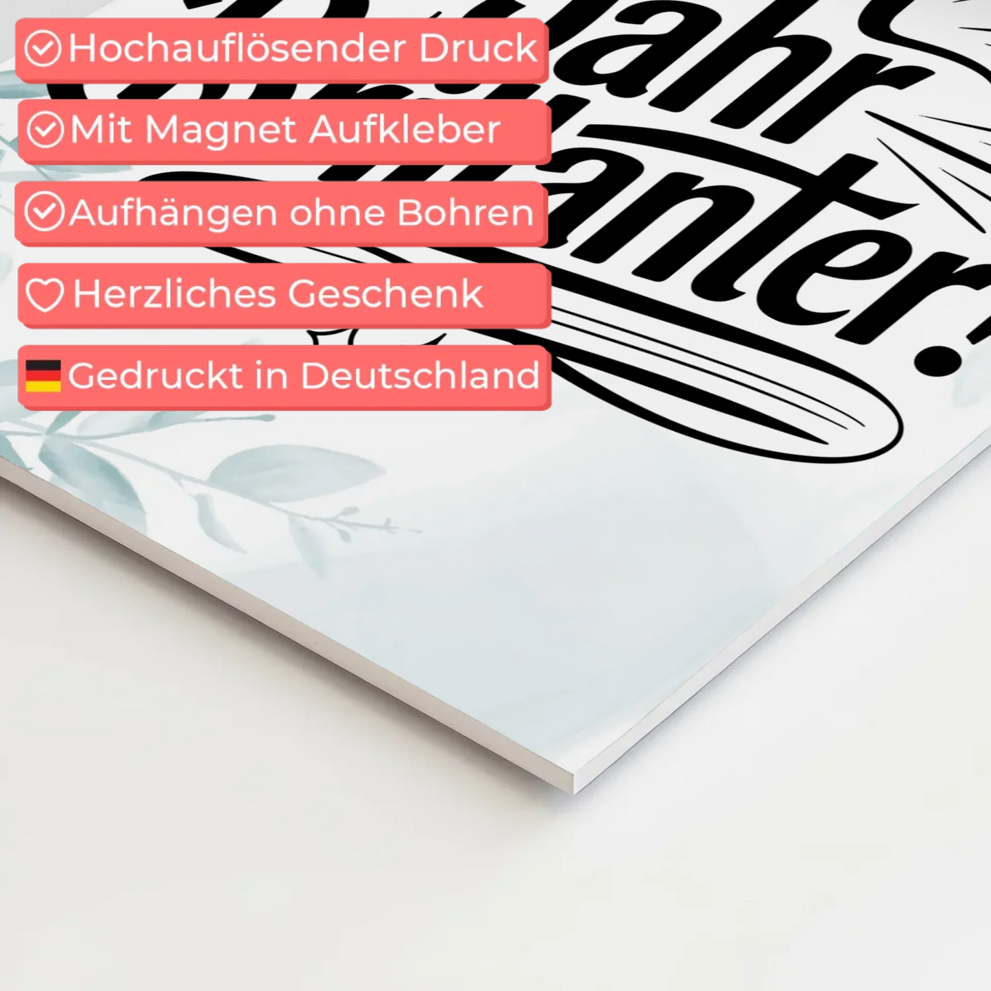 Magnet Poster mit Spruch - Ein Jahr brillanter Geschenk