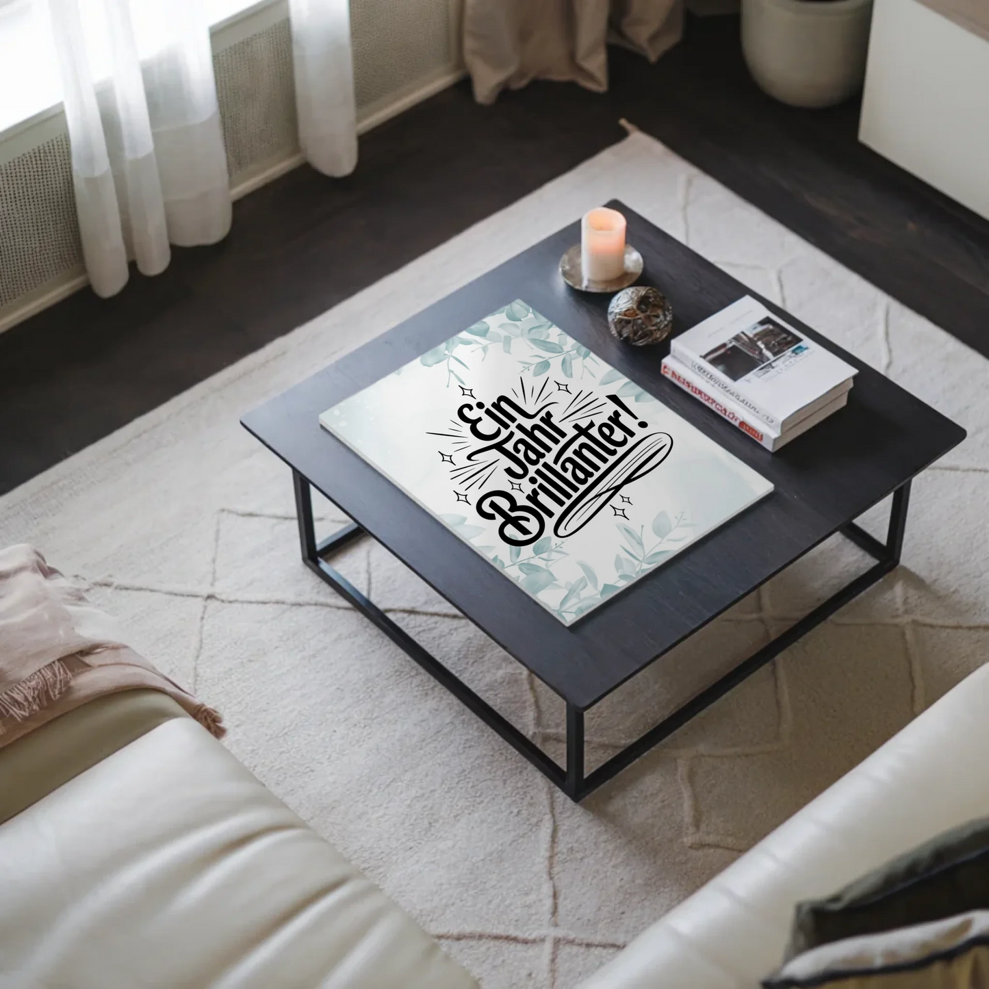 Magnet Poster mit Spruch - Ein Jahr brillanter Geschenk