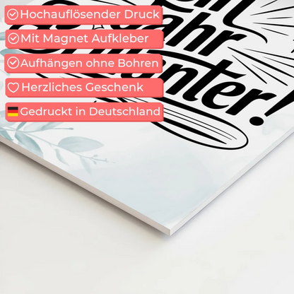 Magnet Poster mit Spruch - Ein Jahr brillanter Geschenk