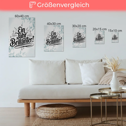 Magnet Poster mit Spruch - Ein Jahr brillanter Geschenk