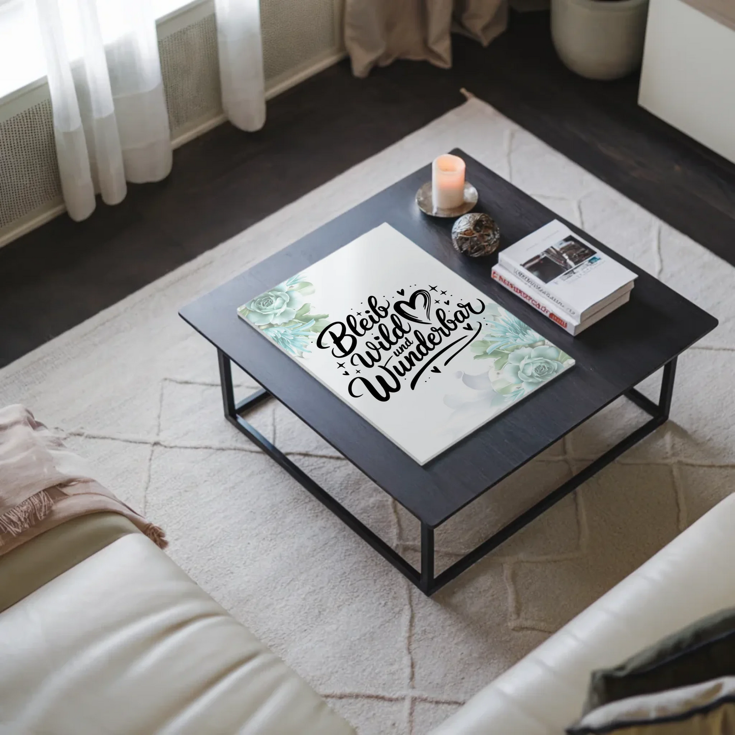 Magnet Poster Spruch Bleib wild und wunderbar Geschenk