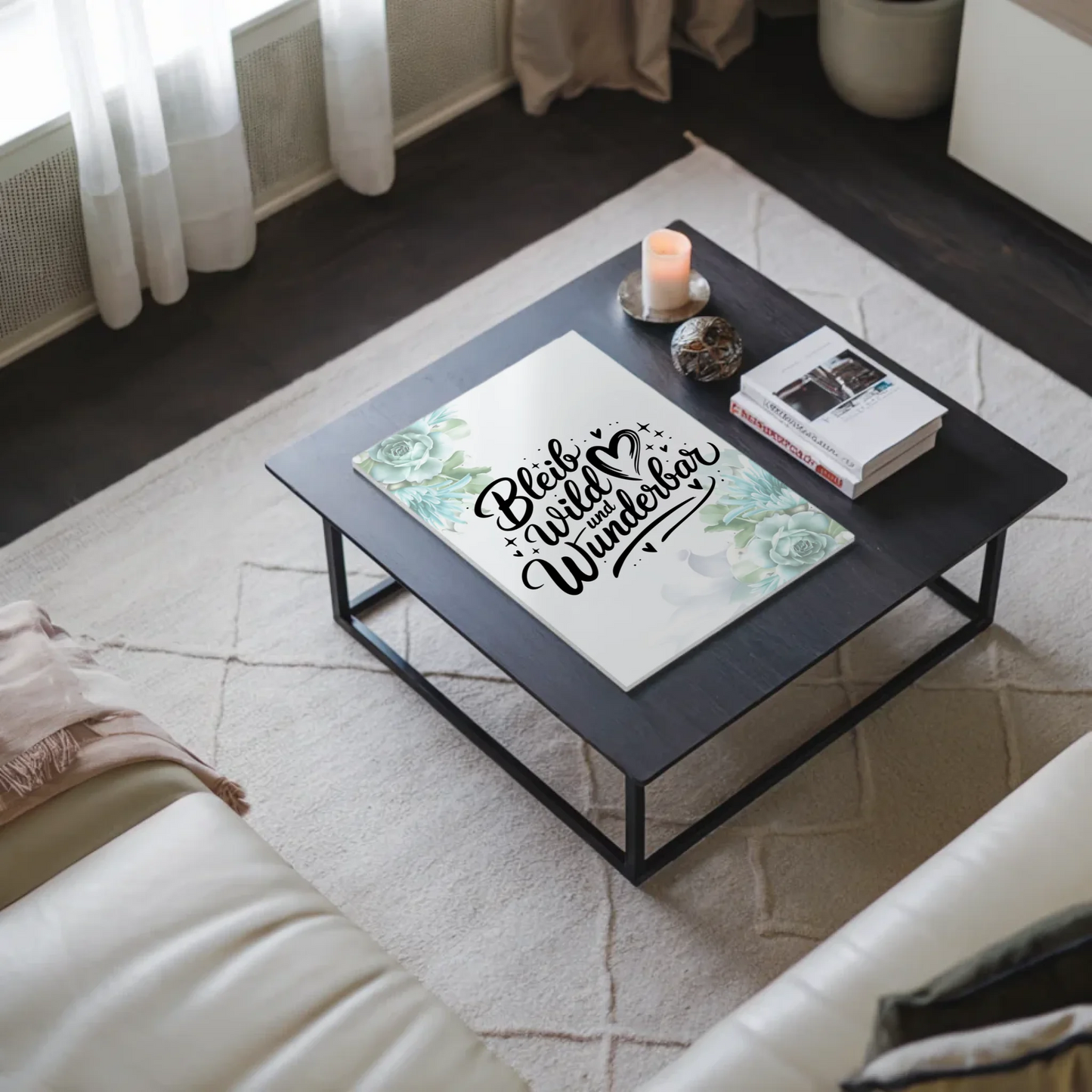 Magnet Poster Spruch Bleib wild und wunderbar Geschenk