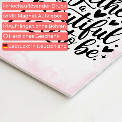 Spruch Fotoboard Magnet Wandbild Together is a Beautiful Place