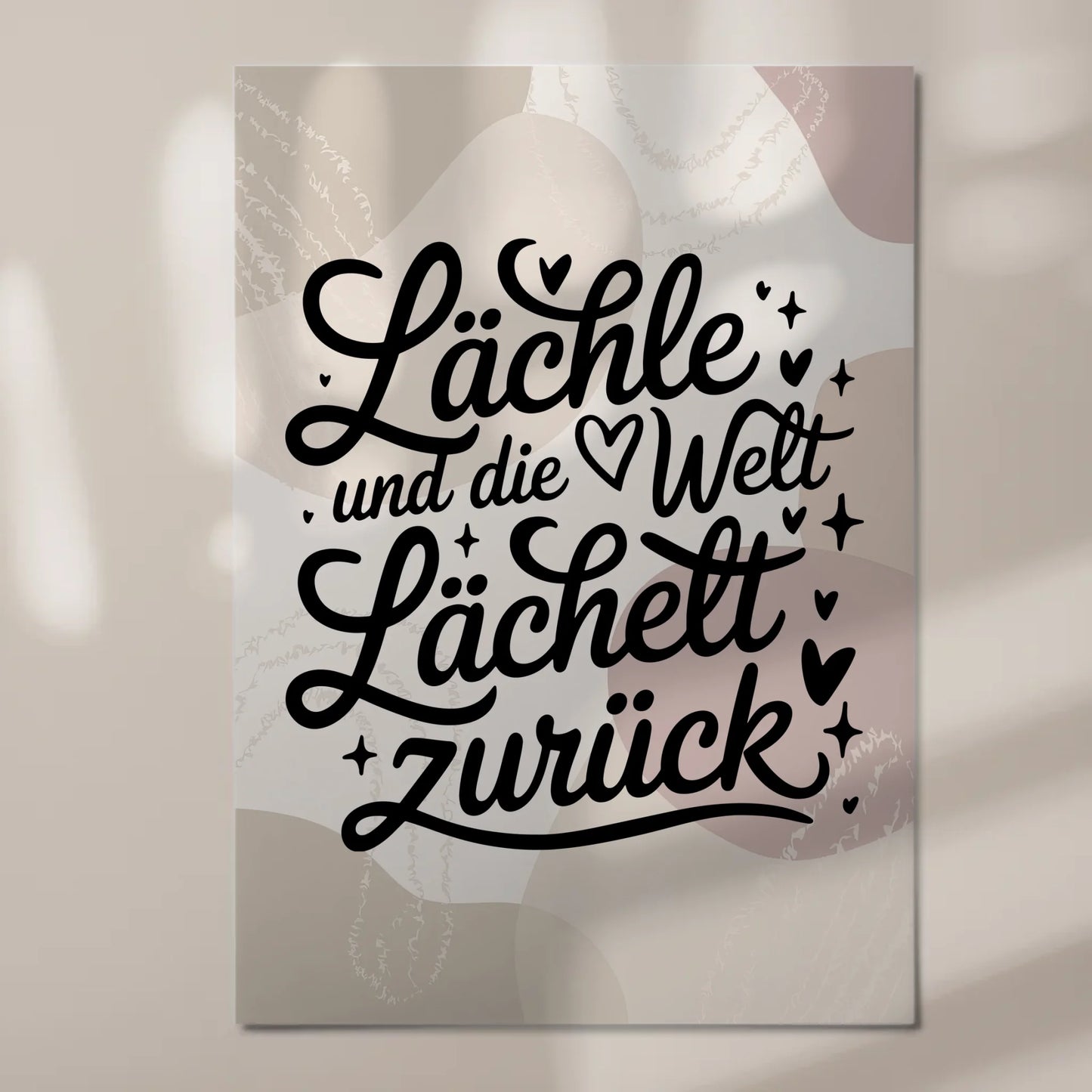 Magnet Poster Spruch Lächle und die Welt lächelt zurück