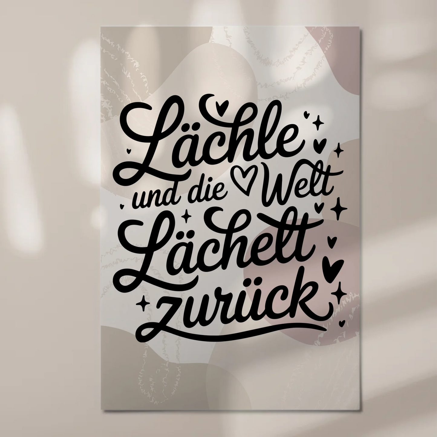 Magnet Poster Spruch Lächle und die Welt lächelt zurück