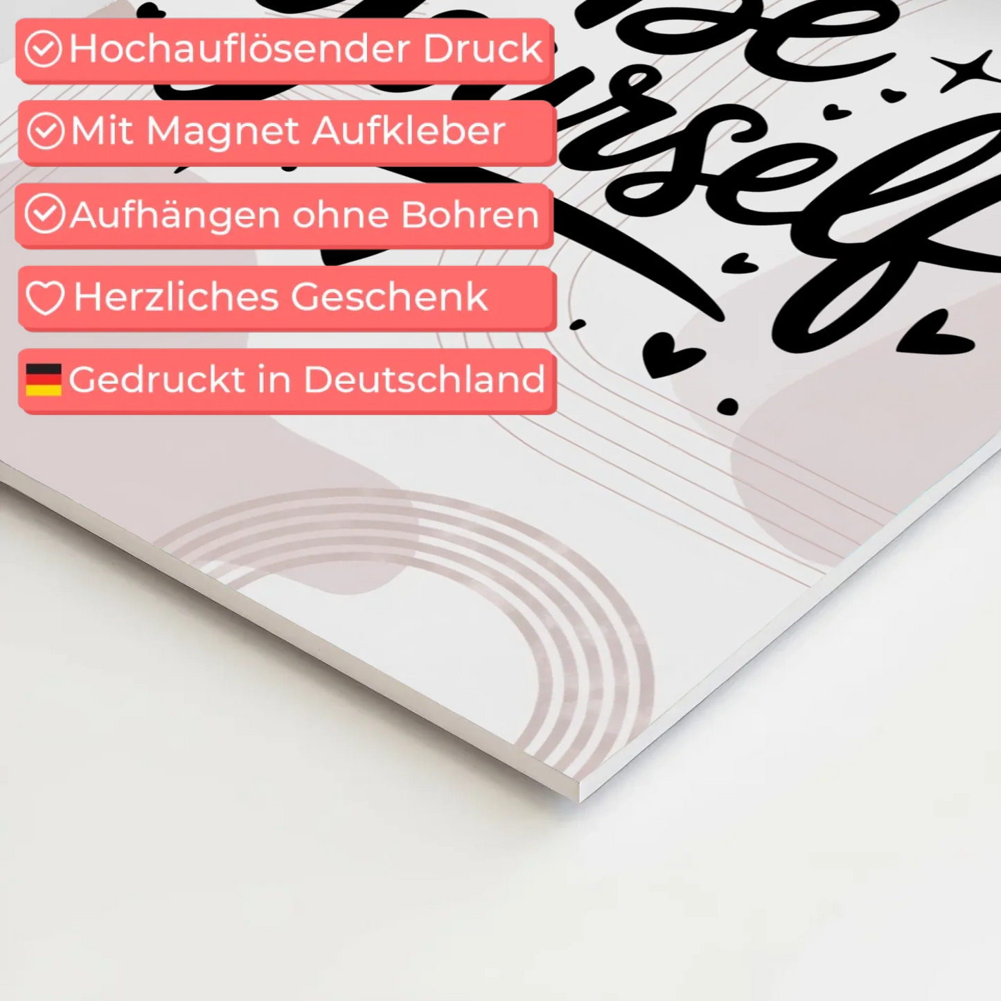 Spruch Fotoboard Magnet Wandbild Be Yourself Geschenk Sprüche Poster