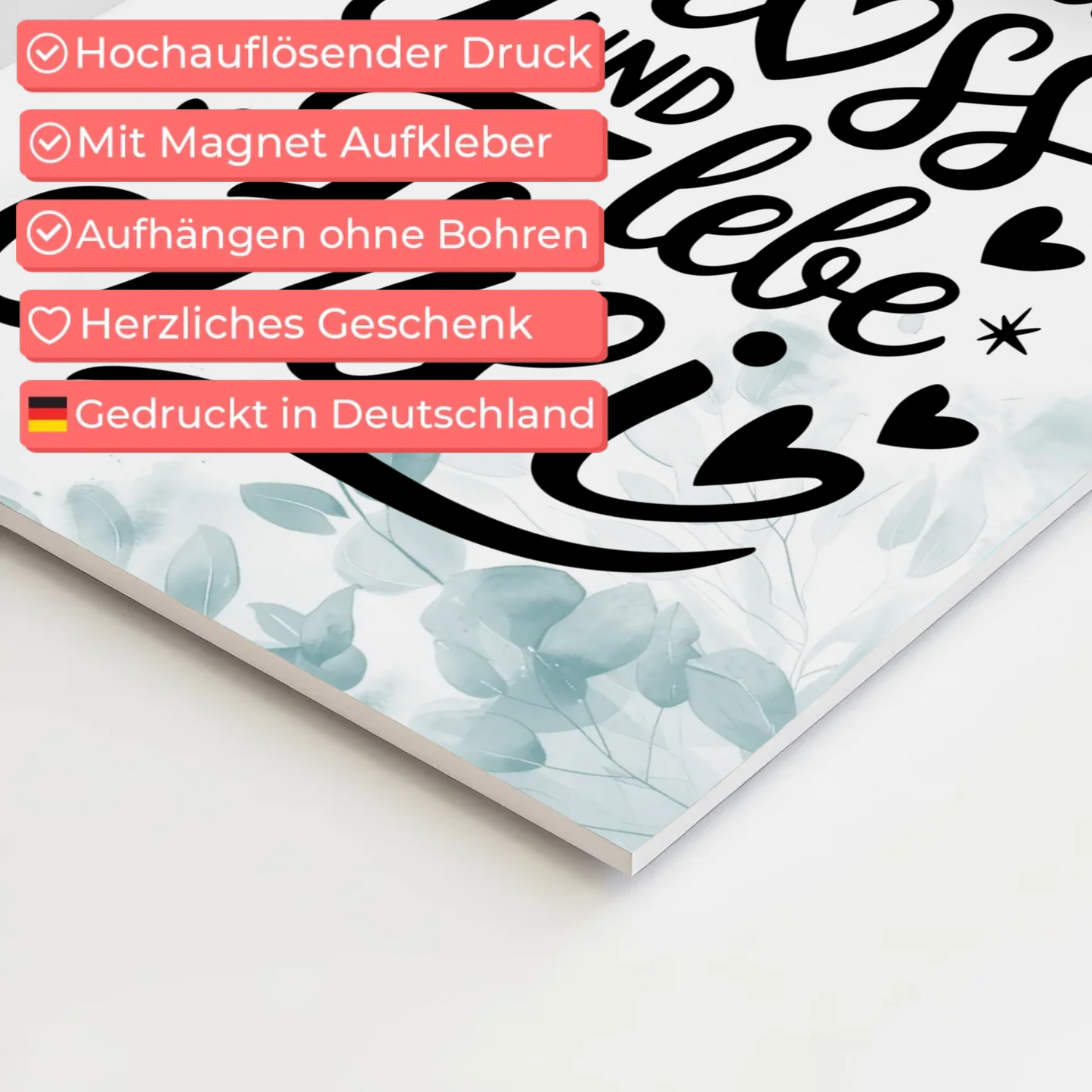 Magnet Poster mit Spruch TRÄUME GROß UND LEBE FREI