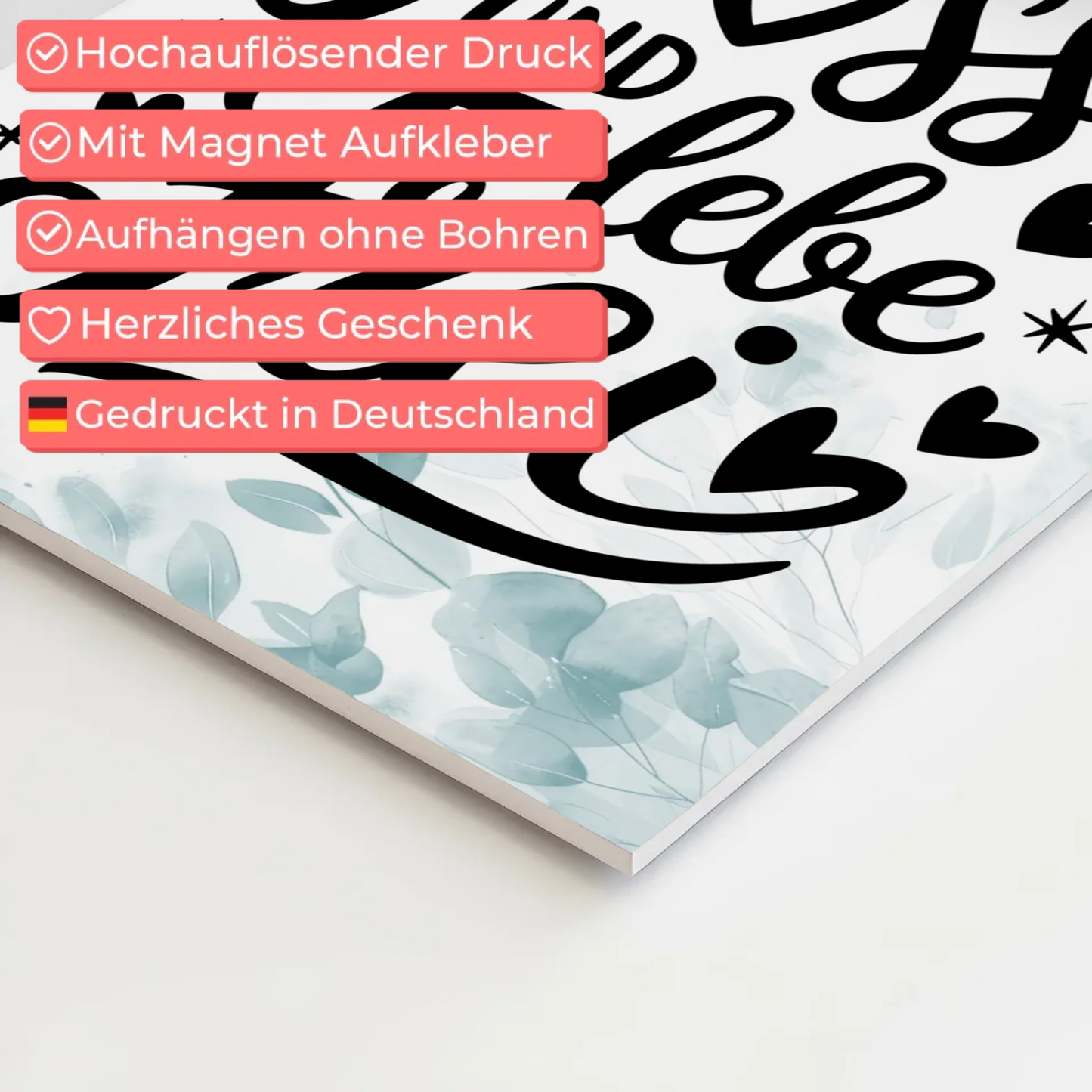 Magnet Poster mit Spruch TRÄUME GROß UND LEBE FREI