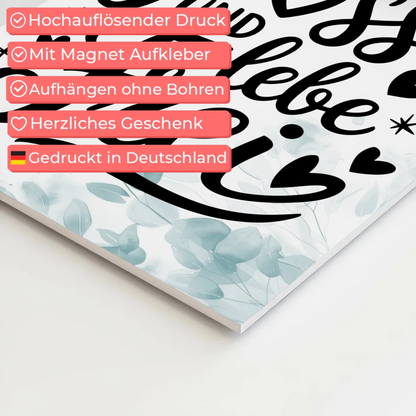 Magnet Poster mit Spruch TRÄUME GROß UND LEBE FREI