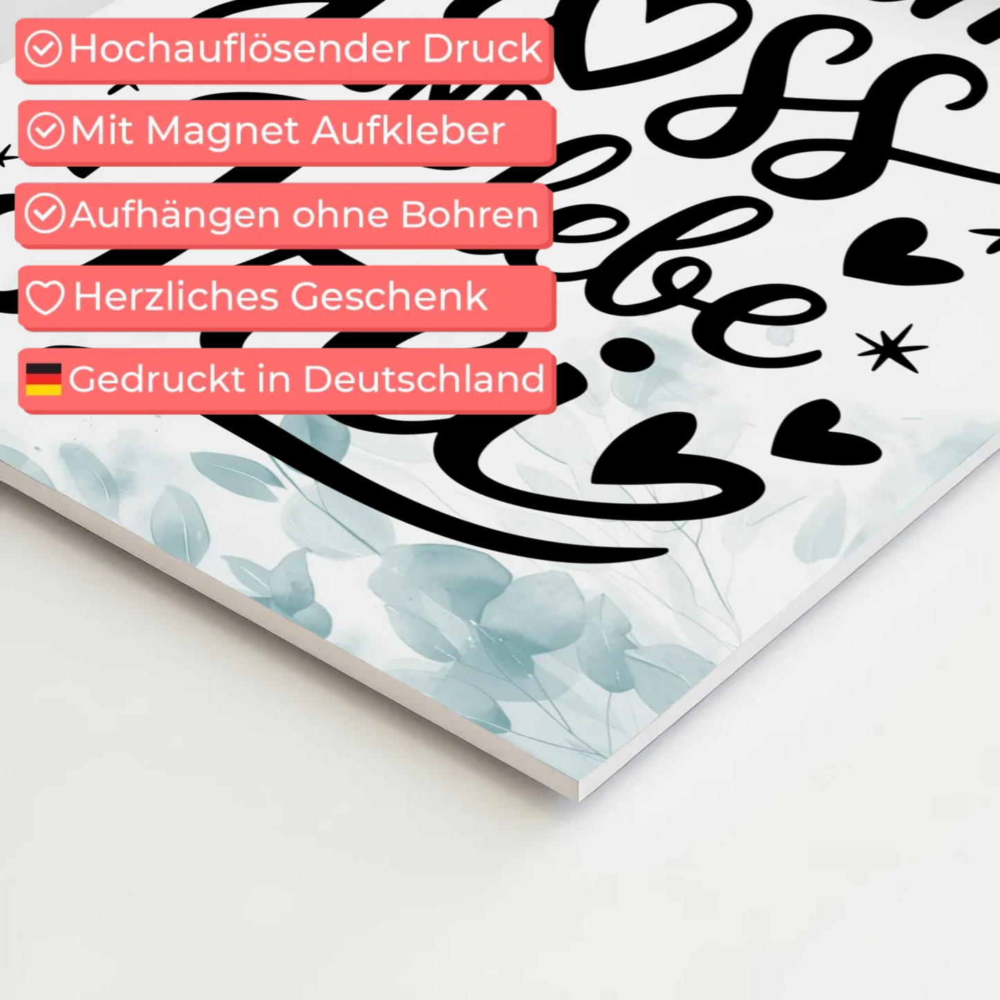 Magnet Poster mit Spruch TRÄUME GROß UND LEBE FREI